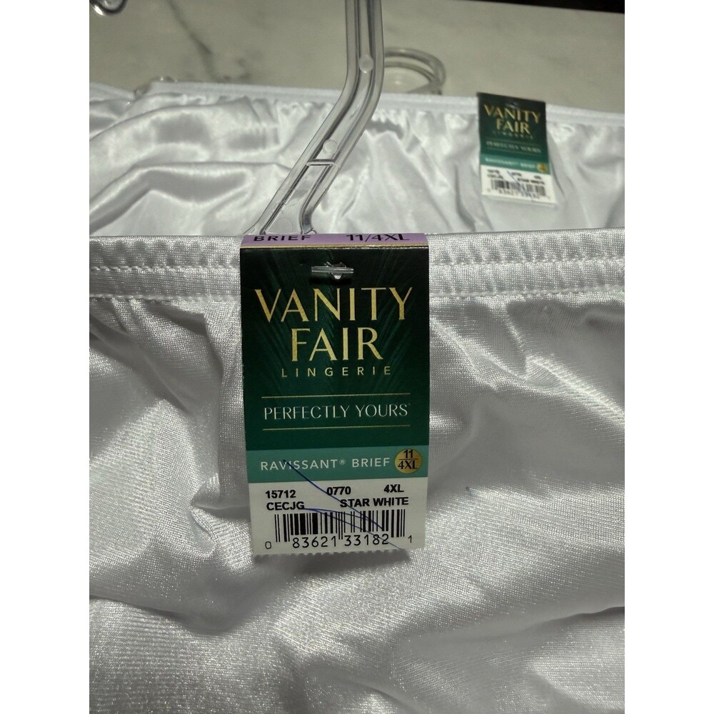 2 Vanity Fair panties Perfectly Yours Ravissant Brief 11/4XL white New - Picture 5 of 6